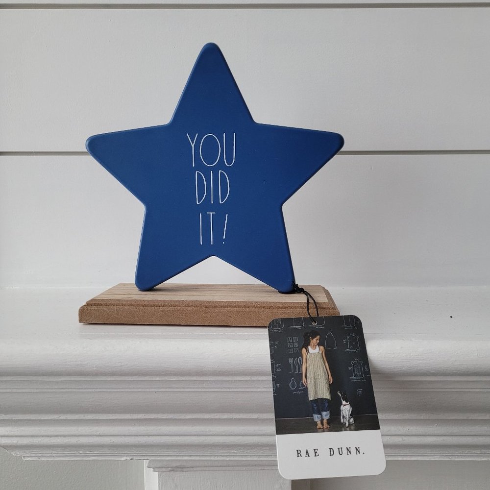 NWT Rae Dunn You Did It Star Stand